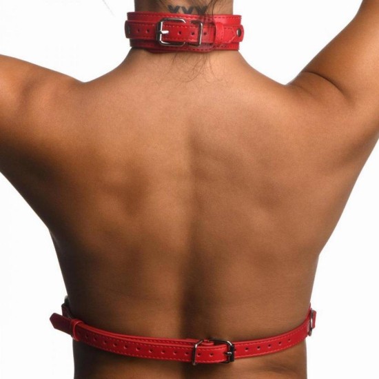 Female Chest Harness Red Fetish Toys 