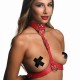 Female Chest Harness Red Fetish Toys 