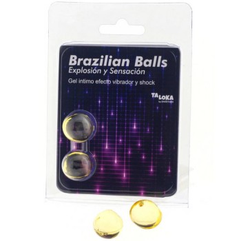 Μπάλες Με Λιπαντικό Δόνησης - Brazilian Balls With Vibrating And Shock Gel 2pcs