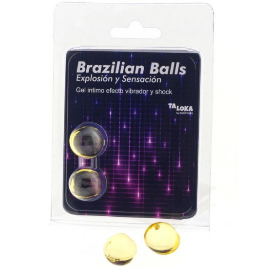 Μπάλες Με Λιπαντικό Δόνησης - Brazilian Balls With Vibrating And Shock Gel 2pcs Sex & Ομορφιά 