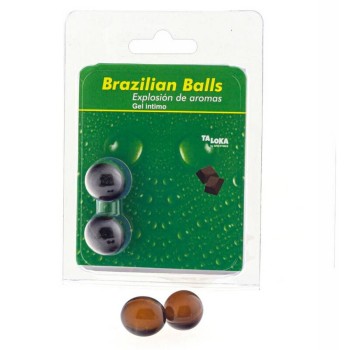 Μπάλες Με Λιπαντικό Σοκολάτα - Brazilian Balls With Chocolate Intimate Gel 2pcs