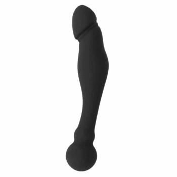 Ευλύγιστο Ομοίωμα Με Διπλό Άκρο - Ohmama Flexible Double Stimulating Dildo Black 18cm
