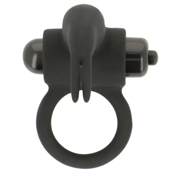 Δαχτυλίδι Πέους Με Δόνηση - Ohmama Silicone Vibrating Ring Black Sex Toys 