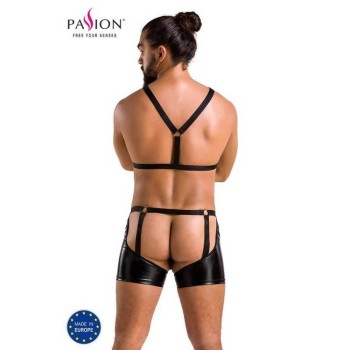 Harness Και Μποξεράκι Με Ανοιχτά Οπίσθια - Passion Set Aron 047 Harness With Buttless Boxer