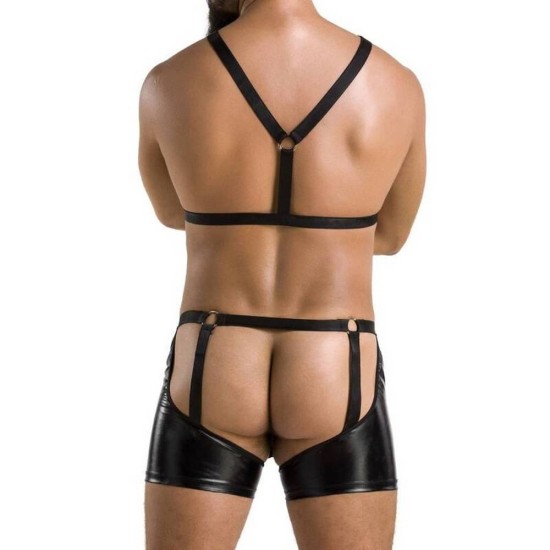 Harness Και Μποξεράκι Με Ανοιχτά Οπίσθια - Passion Set Aron 047 Harness With Buttless Boxer Fetish Toys