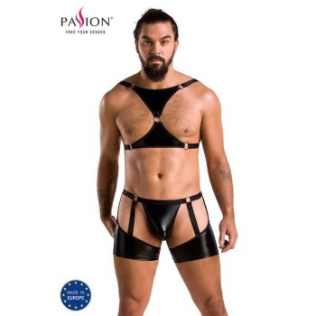 Harness Και Μποξεράκι Με Ανοιχτά Οπίσθια - Passion Set Aron 047 Harness With Buttless Boxer