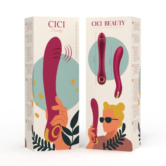Ισχυρός Δονητής Σημείου G - Cici Beauty Silicone G Spot Vibrator Burgundy Sex Toys 