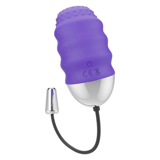 Ασύρματο Αυγό Με Ραβδώσεις - Denis Rechargeable Remote Egg Purple Sex Toys 