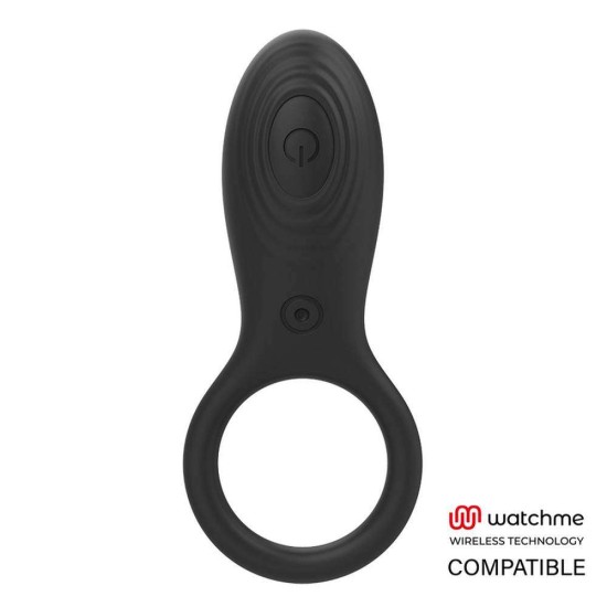 Δονούμενο Δαχτυλίδι Με Κουκκίδες - Tino Rechargeable Cock Ring Black Sex Toys 