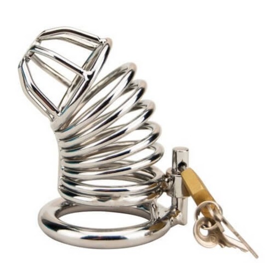 Impound Spiral Male Chastity Device Fetish Toys 