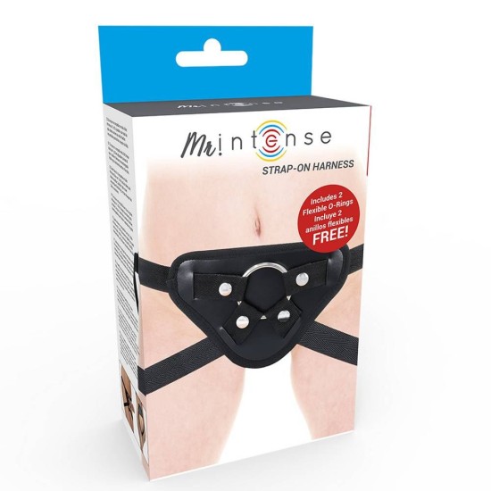 Ρυθμιζόμενη Ζώνη Στραπον - Mr Intense Strap On Harness Black Sex Toys 
