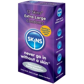 Προφυλακτικά Μεγάλου Μεγέθους - Skins Extra Large Premium Condoms 12pcs