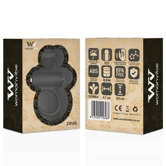 Δονούμενο Δαχτυλίδι Με Καρδούλα - Zeus Silicone Vibrating Ring With Heart Sex Toys 
