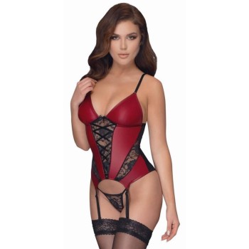 Cottelli Collection Corset With Straps Red/Black