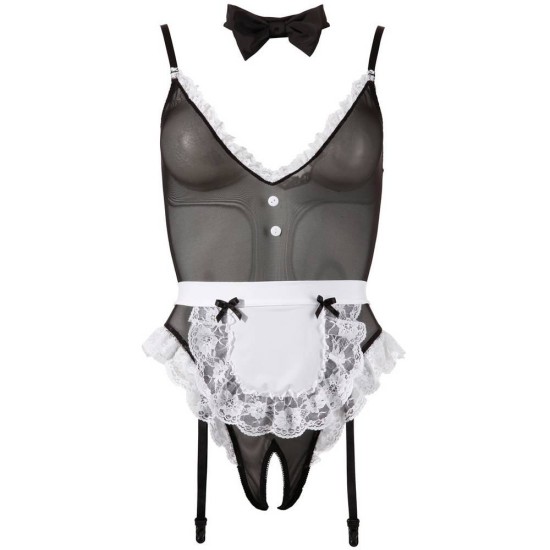 Στολή Σέξι Καμαριέρα - Cottelli Collection Sexy Maid Costume Black/White Ερωτικά Εσώρουχα 