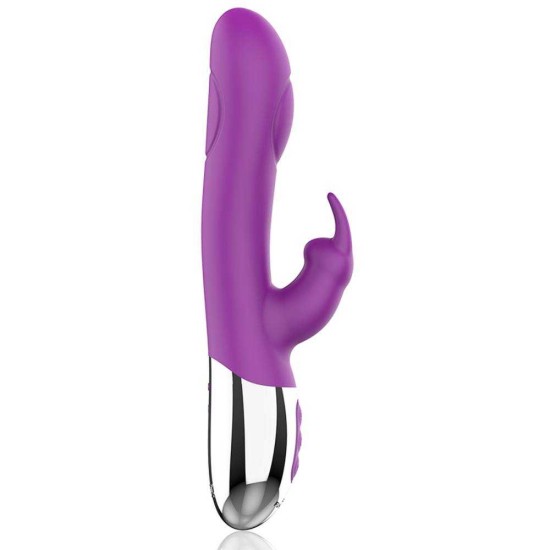 Combi Double Tapping Rabbit Vibrator Purple Sex Toys