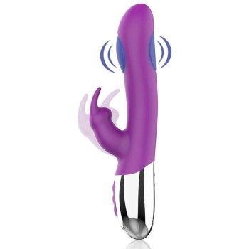 Combi Double Tapping Rabbit Vibrator Purple
