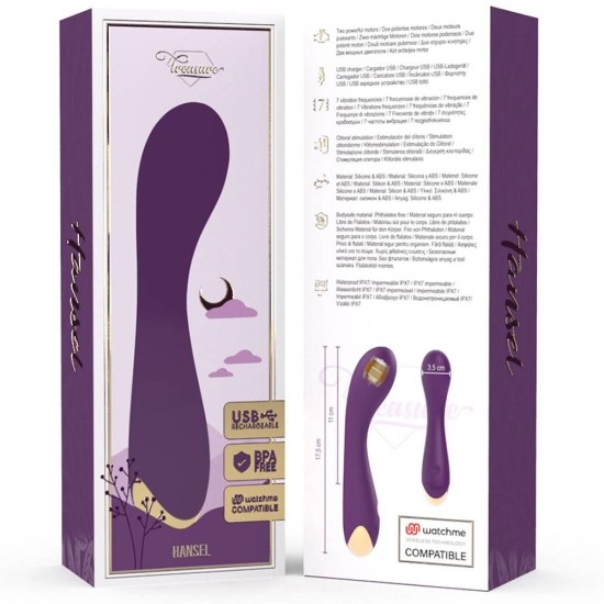 Δονητής Σημείου G - Hansel Rechargeable G Spot Vibrator Purple Sex Toys 