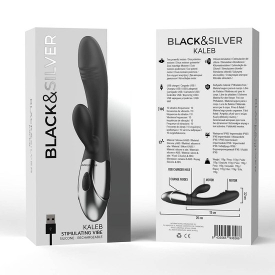 Kaleb Silicone Rechargeable Rabbit Vibrator Sex Toys