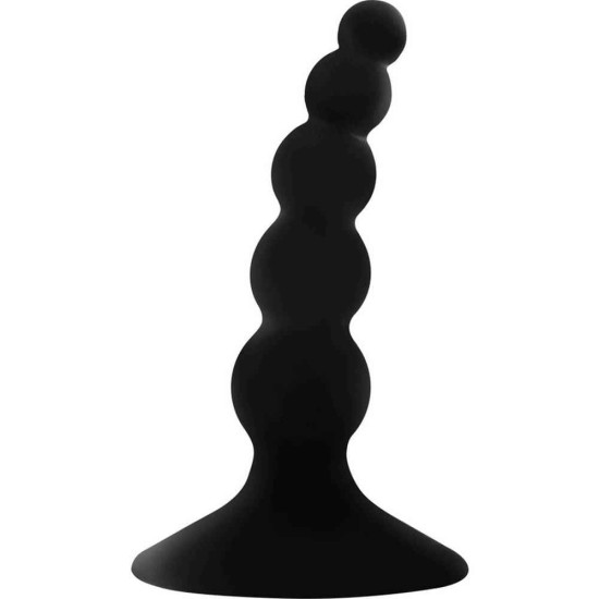 Πρωκτικές Μπίλιες Σιλικόνης - Ohmama Silicone Curved Anal Beads Black Sex Toys 