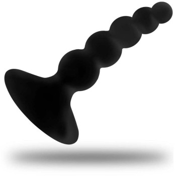 Ohmama Silicone Curved Anal Beads Black