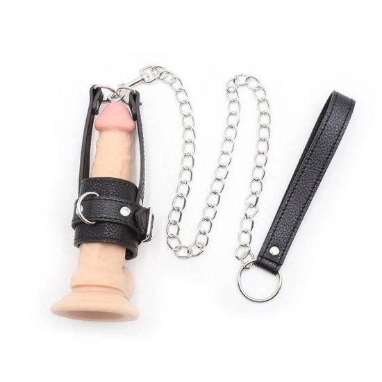 Δερμάτινο Κολάρο Για Πέος - Ohmama Fetish- Cock Ring With Leash Sex Toys 