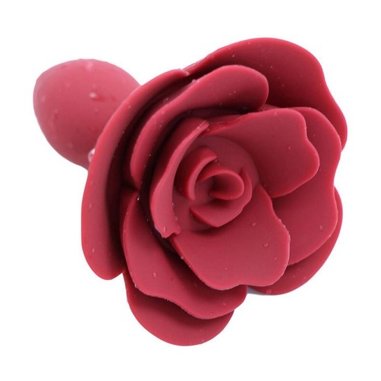 Ohmama Fetish Rose Silicone Anal Plug Red Sex Toys