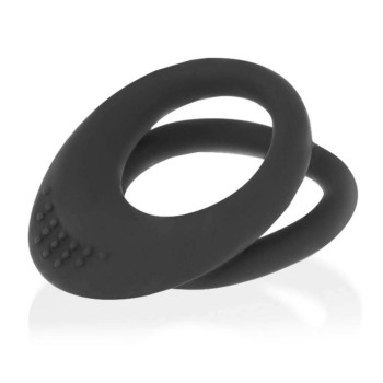 Διπλό Δαχτυλίδι Σιλικόνης - Ohmama Double Silicone Ring Black