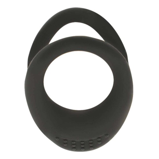 Διπλό Δαχτυλίδι Σιλικόνης - Ohmama Double Silicone Ring Black Ανδρικά Toys