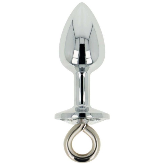 Metal Butt Plug With Jewel And Ring Small Sex Toys