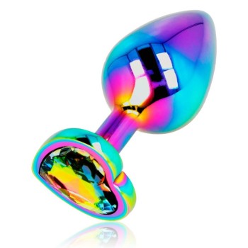 Σφήνα Με Κόσμημα Καρδιά - Ohmama Anal Plug Rainbow Heart Jewel Medium