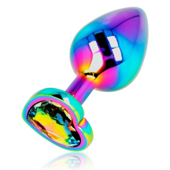 Ohmama Anal Plug Rainbow Heart Jewel Medium Sex Toys
