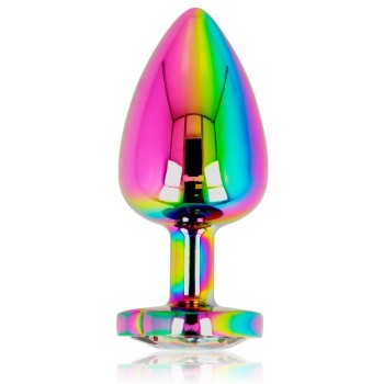 Σφήνα Με Κόσμημα Καρδιά - Ohmama Anal Plug Rainbow Heart Jewel Large