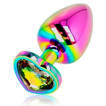 Ohmama Anal Plug Rainbow Heart Jewel Large