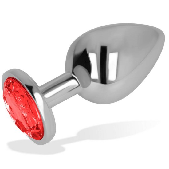 Σφήνα Με Κόσμημα - Ohmama Anal Plug With Red Jewel Small Sex Toys 