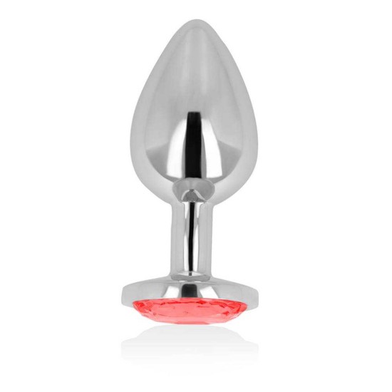 Σφήνα Με Κόσμημα - Ohmama Anal Plug With Red Jewel Medium Sex Toys 