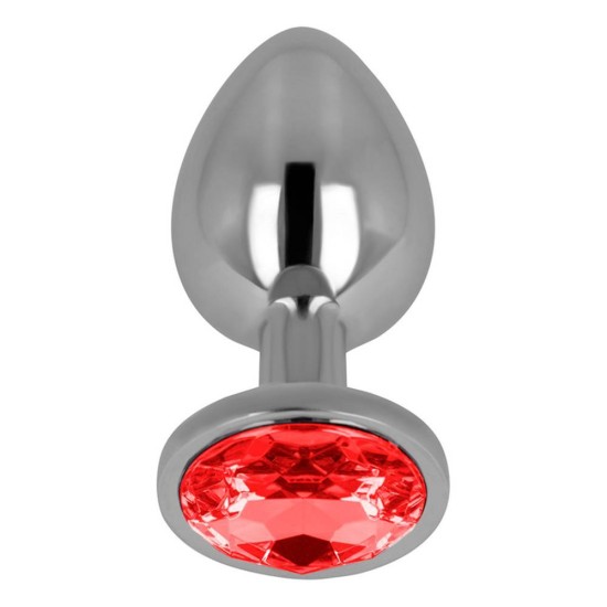 Σφήνα Με Κόσμημα - Ohmama Anal Plug With Red Jewel Medium Sex Toys 