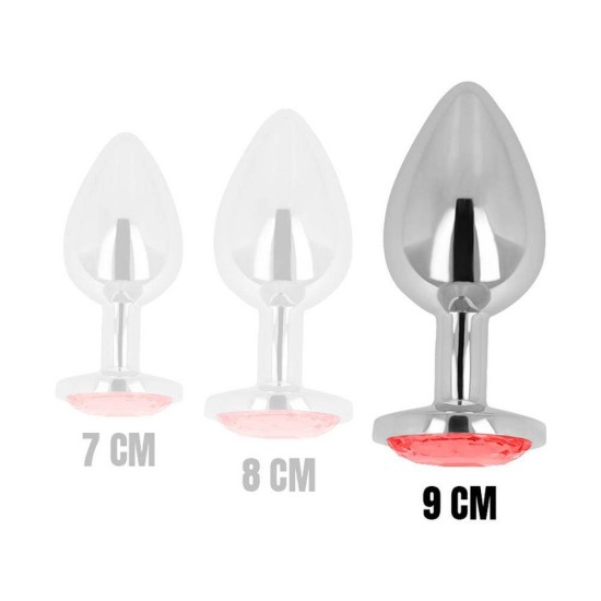 Σφήνα Με Κόσμημα - Ohmama Anal Plug With Red Jewel Large Sex Toys 