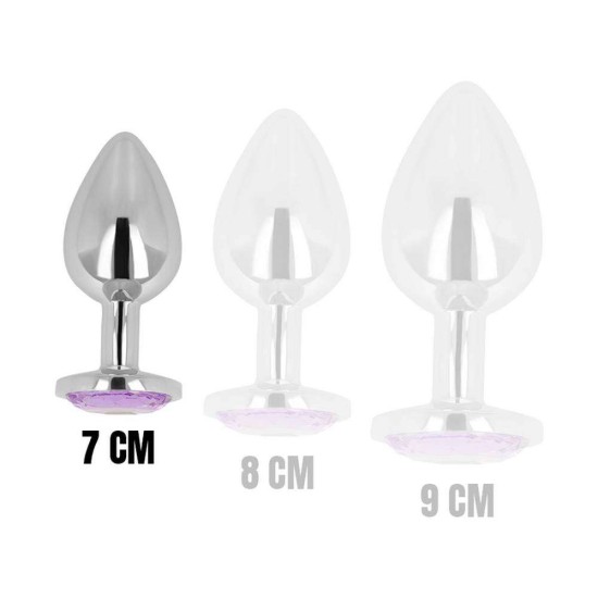 Σφήνα Με Κόσμημα - Ohmama Anal Plug With Violet Jewel Small Sex Toys 