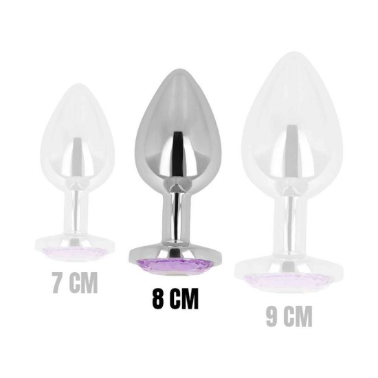 Ohmama Anal Plug With Violet Jewel Medium Sex Toys