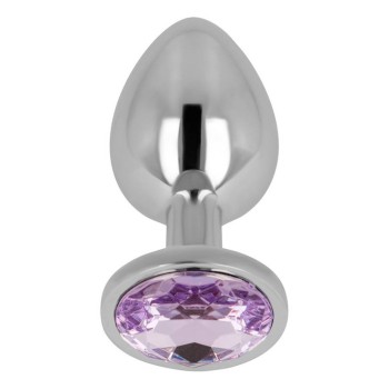 Σφήνα Με Κόσμημα - Ohmama Anal Plug With Violet Jewel Large