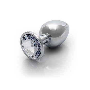 Σφήνα Με Κόσμημα - Metal Butt Plug Round Gem Large Diamond