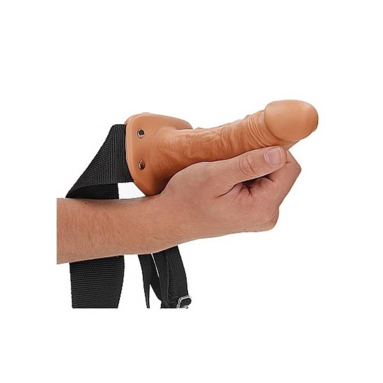 Realrock Hollow Strap On Brown 16cm Sex Toys