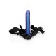 Κούφιο Ομοίωμα Με Ζώνη - Hollow Strap On Textured Curved Metallic Blue 20cm Sex Toys 