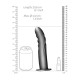 Κούφιο Ομοίωμα Με Ζώνη - Hollow Strap On Textured Curved Gunmetal 20cm Sex Toys 