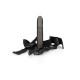 Hollow Strap On Textured Curved Black 20cm Sex Toys
