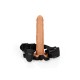 Realrock Vibrating Hollow Strap On Brown 27cm Sex Toys