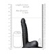 Hollow Strap On With Balls Ribbed Black 21cm Sex Toys