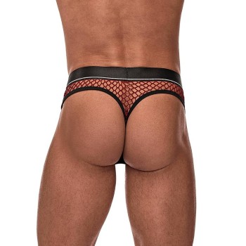 Male Power Cock Ring Thong Burgundy