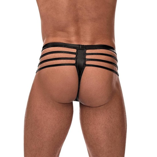 Male Power Cage Matte Cage Thong Black Erotic Lingerie 